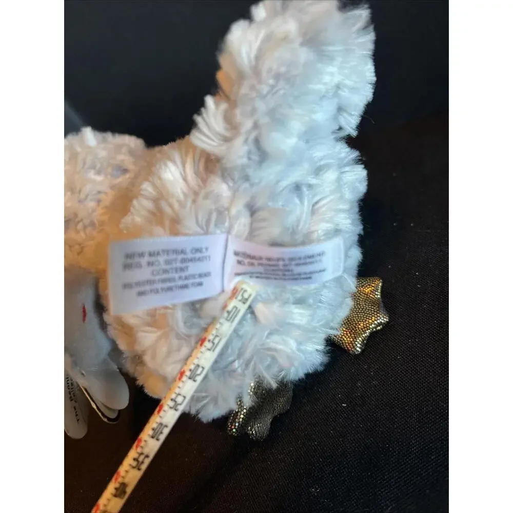 Ty Beanie Boo Boos Owlette Silver & Gold Owl 7” Sparkle Eyes Plush